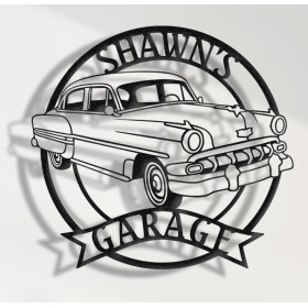 Chevrolet Bel Air 1954 Custom Metal Wall Sign – Personalized Garage or Home Decor