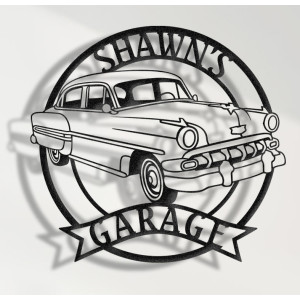 Chevrolet Bel Air 1954 Custom Metal Wall Sign – Personalized Garage or Home Decor