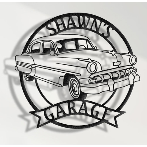 Chevrolet Bel Air 1954 Custom Metal Wall Sign – Personalized Garage or Home Decor