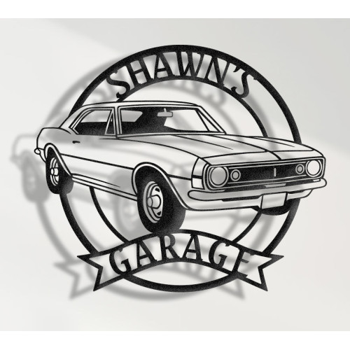 Chevrolet Camaro 1966-68 | Custom Metal Wall Sign | Personalized Classic Muscle Car Art