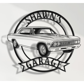 Chevrolet Chevelle 66 | Custom Metal Wall Sign | Personalized Classic Muscle Car Decor