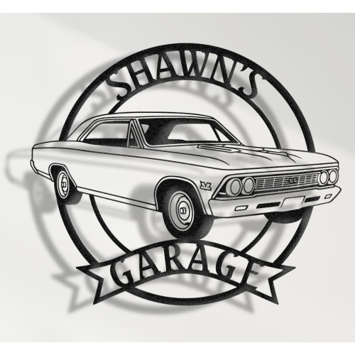 Chevrolet Chevelle 66 | Custom Metal Wall Sign | Personalized Classic Muscle Car Decor