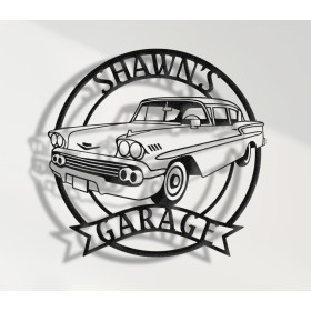 Chevrolet BelAir 1958 | Personalized Metal Sign | Classic Car Wall Art for Garage or Home Decor